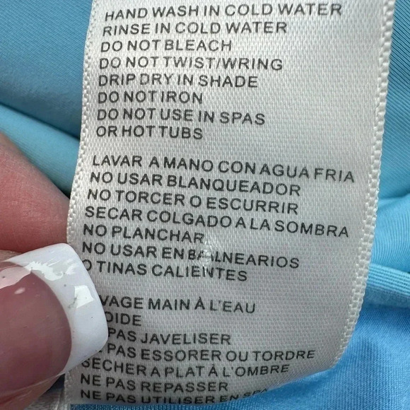 Calvin Klein Logo Classic One Piece Swimsuit Tiffany Blue Women’s Size 6 Small - Picture 15 of 16